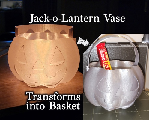 jack lantern vazo döner a sepet by üçlü atölye sanat heykeller cadılar bayramı dekorasyon kabak depolama vazemode çıkarılabilir şeker spiral dağıtıcı jackolantern balkabağı tatil dinamik kaçmak çevrilebilir sepetler 3d print model - Mito3D
