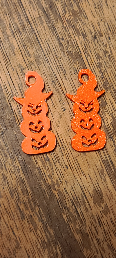 3 jack o lanterns witch hat earrings by dohara1985 fashion lantern halloween 2023 2024 earring 3d print model - Mito3D