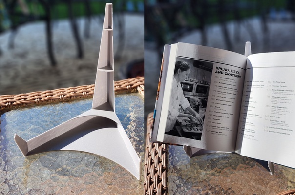vite fort livre supporter by atelier triple outils minimal minimaliste support ordinateur portable porte cahier stand bookholder librairie 3d print model - Mito3D