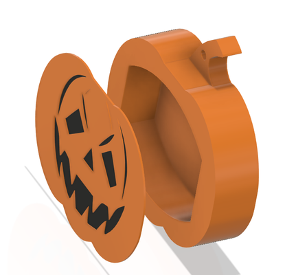 halloween pumpkin led key ring by 3dius8282 fashion models 3d print model - Mito3D