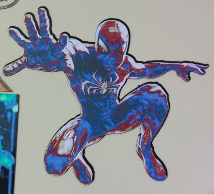 ai images spiderman hueforge study01 8 colours by gmp designs art 2d hue forge multi colour color spider man character 3d print model - Mito3D