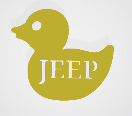 jeep ducking anatra portachiavi presto stampa by nairb3d arte segni loghi chiave 3d print model - Mito3D