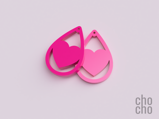 earring love iv by chocho fashion jewelry necklace keyring christmas keychain ornament ring 3d print model - Mito3D