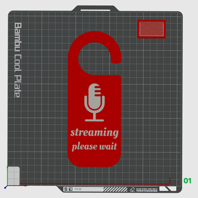 streaming door hanger do disturb sign by 3d prints week art signs & logos streamer twitch home office recording wall 2d multicolor youtube tiktok 3d print model - Mito3D
