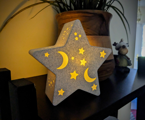 star tealight kolay yazdır by kobariley ev halkı dekor noel çay ışık kulp destek dekorasyon gece lambası şirin rahat çocuklar çocuk oda yıldız şekli teelichter 3d print model - Mito3D