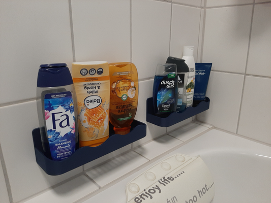 shampoo holder by niklask3 tools organizers bad bathroom organizer shelf 3d print model - Mito3D