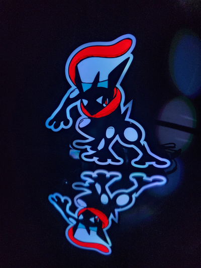greninja pokemon ligero caja led lámpara by imagen it casa decoración ligera regalo brillante nintendo 3d print model - Mito3D