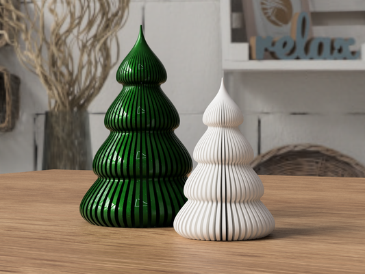 christmas trees vase mode + tealight compatible by sabredesign household festivities tree ornament statue tea light deco decoration festive holidays weihnachten baum kertmis kerstboom 3d print model - Mito3D