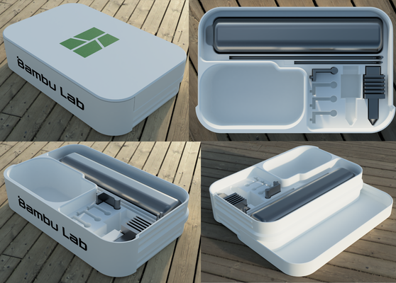 compacto accesorio caja p1 x1 serie by ollemark 3d impresora accesorios almacenamiento almacenaje p1p p1s x1c a1 carbón pequeña hotend adhesivo 3d print model - Mito3D