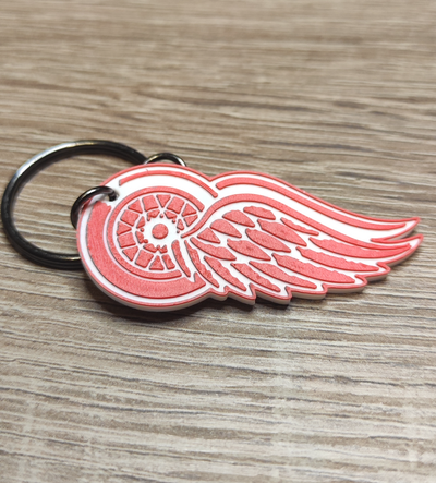 detroit red wings by carlson art signs & logos key nhl accessory keychain keyring keyrings 3d print model - Mito3D