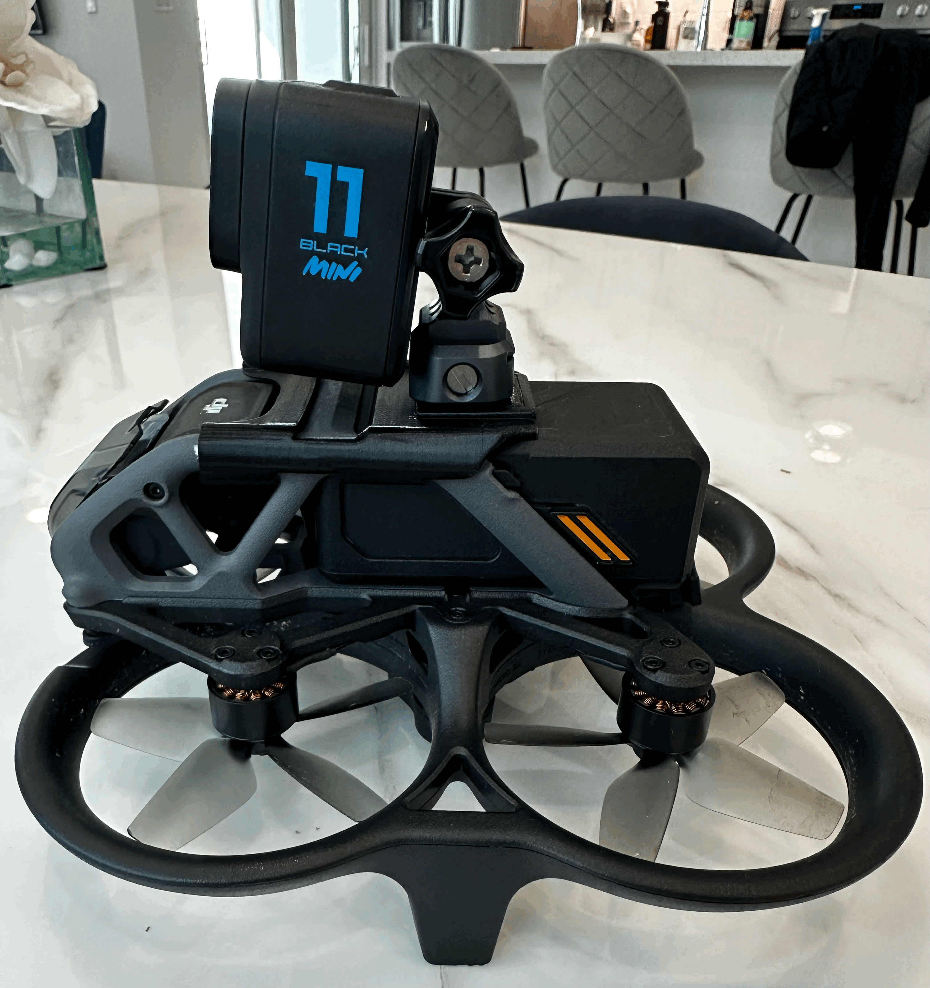 dji avata gopro quick release mount falcam f22 petg & tpu remixed by shustermarc tools gadgets 3D print model - Mito3D