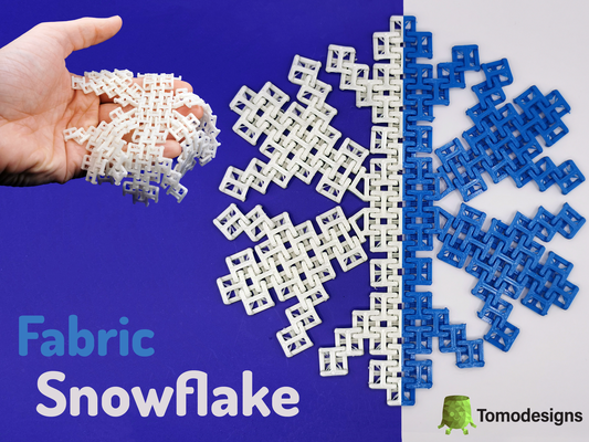 fabric snowflake by tomodesigns household festivities chainmail snow printonfabric fabrics 3d print model - Mito3D