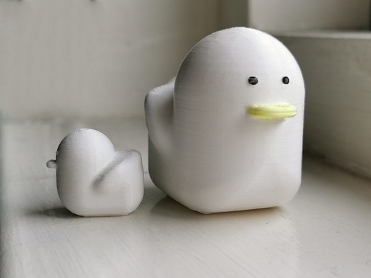şirin ördek by tomodesigns minyatürler hayvanlar oyuncak kuş kuşlar şeytani kalın tıknaz lastik 3d print model - Mito3D
