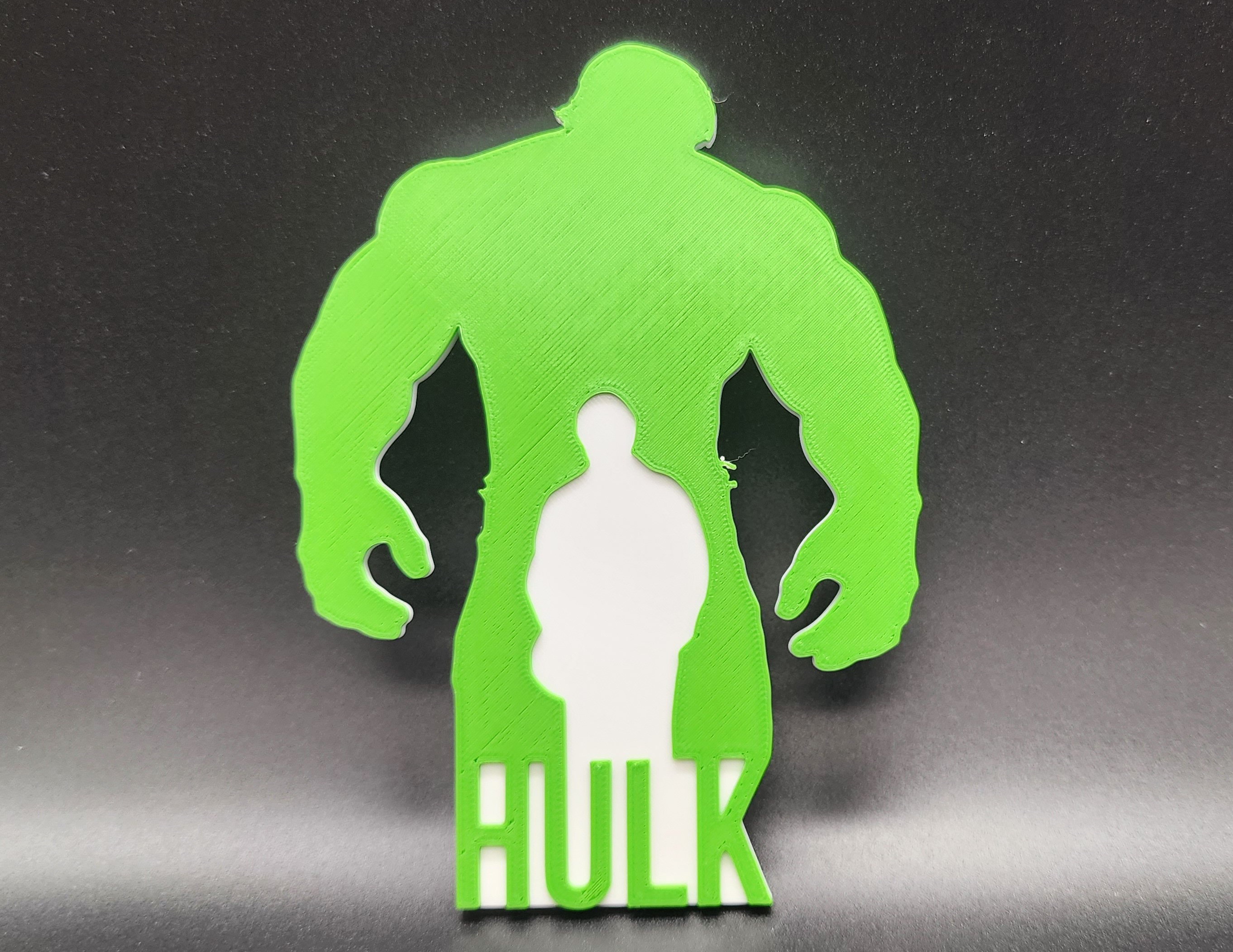 incredibile hulk 2 colori by workshop gambe arte segni loghi cartone animato i fumetti meraviglia vendicatori dc eroe furfante comico ragazzi anime manga avengersendgame gamma distruggere distruzione hulk invincibile montagne russe 3D print model - Mito3D