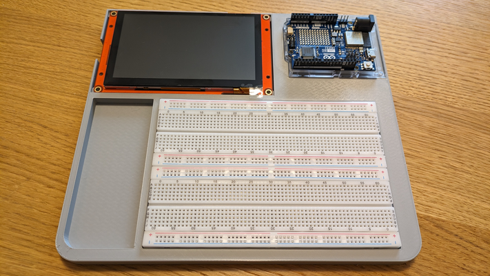 nextion 5 & arduino uno r3 r4 breadboard by theguile hobby diy electronics 3d print model - Mito3D