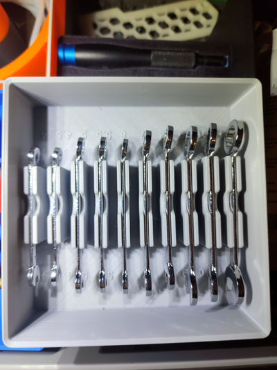 gridfinity bin mini wrench set qyqrqf by crackfinder tools organizers miniwrench organization 3d print model - Mito3D