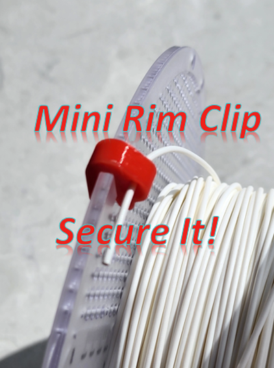 mini rim clip by yeltrik designs - click follow 3d printer accessories spool bambu lab filament 3d print model - Mito3D