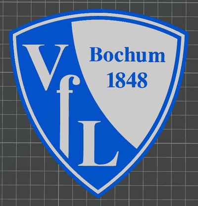 vfl bochum ams pronto by ben arte sinais logotipos futebol bundesliga multicor 3d print model - Mito3D