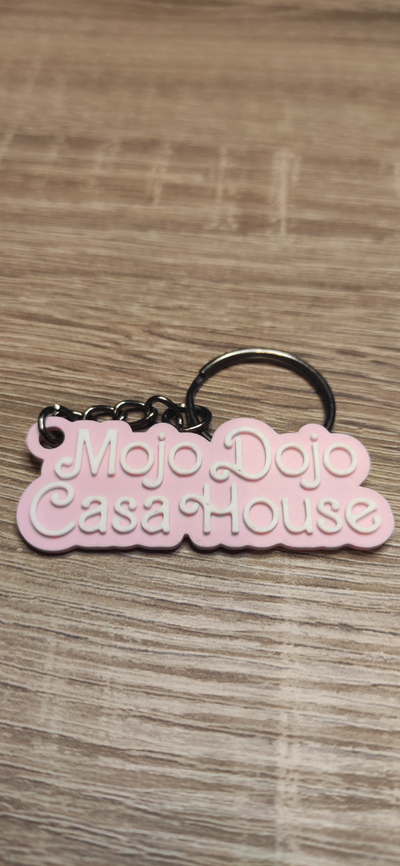 mojodojo casa house barbie keychain by carlson props & cosplays mojo dojo keyrings keyring key 3d print model - Mito3D