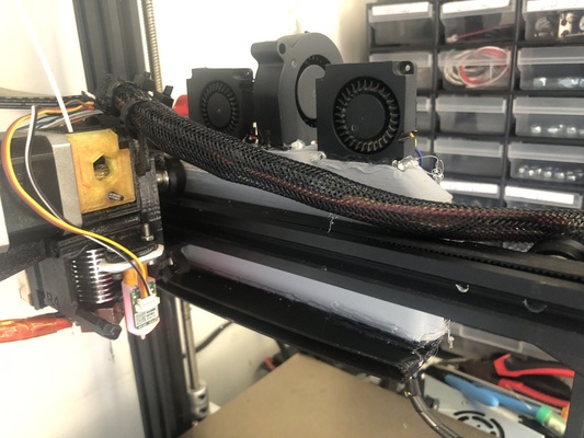 ender 3 static blower fan x carriage by konoskampanis 3d printer parts 3d print model - Mito3D
