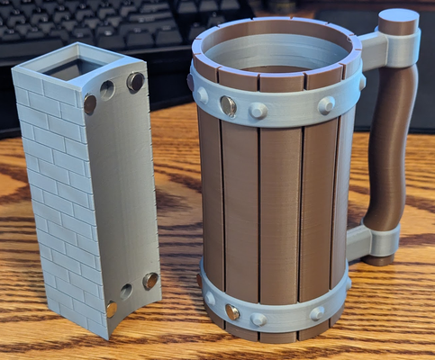 nanico magnetico dado torre by mechengg giocattoli giochi tazza portabicchieri dicetower dungeons and dragons 3d print model - Mito3D