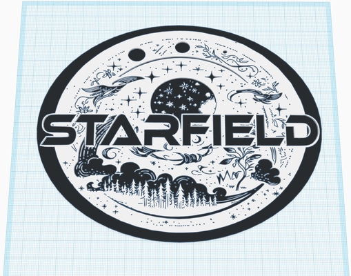 starfield wall art by dreamz reality signs & logos xbox 3d print model - Mito3D