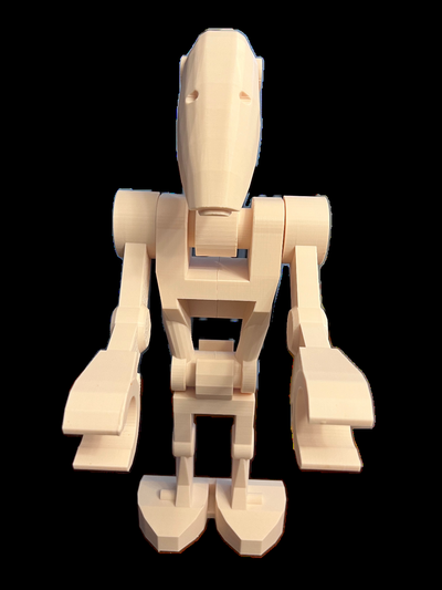 lego battle droid 10 1 scale remixed by gwenhidwy art sculptures star wars model 3d print model - Mito3D