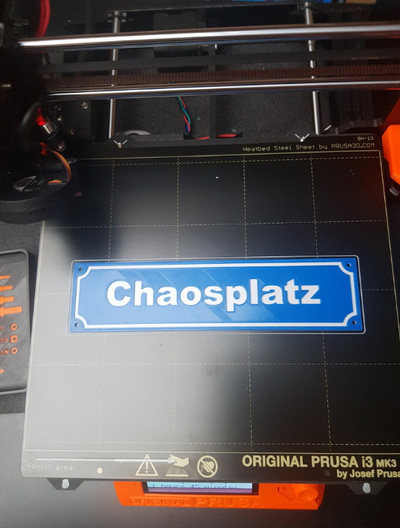 panneau signalisation stra bouclier chaosplatz by planète art modèles signe panneaux 3d print model - Mito3D