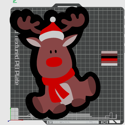 reindeer lightbox by svest1466 art 2d rudolph christmas decoration wall 3d print model - Mito3D