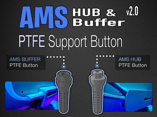 bambu ams hub & buffer ptfe support button by k2 kevin 3d printer parts bambuams buttonpresser 3d print model - Mito3D