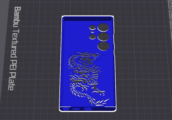 s23 ultra dragon cas gaine by yuro3d mode modèles samsung téléphone 3d print model - Mito3D