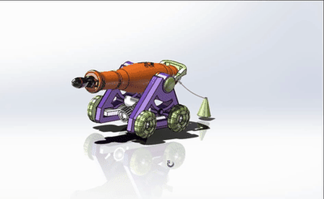 cañón rojo general by juguetes juegos 3d print model - Mito3D