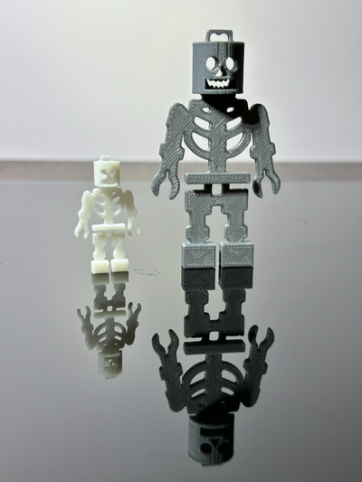 flat halloween skeleton minifigure remixed by boss tech print innovations toys & games characters toy fun kids gift spooky scary boo model mini figure bambulabs bambu labs easyprint quick lego man holidaydecor holidaydecoration keychain wall art decor 3d print model - Mito3D