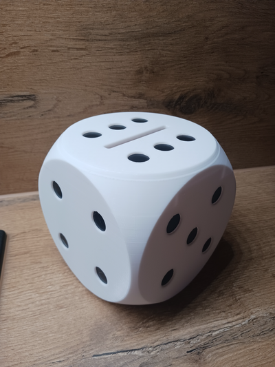 spardose spielw rfel money box game dice by apropo toys & games wuerfel spiel cube spielewuerfel save 3d print model - Mito3D