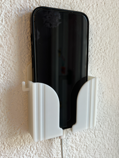 móvil teléfono pared muelle by ozbutcher78 casa decoración iphone soporte accesorio 3d print model - Mito3D
