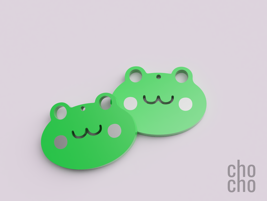 kurbağa küpe by kedi moda takı noel anahtarlık süs kolye yüzük 3d print model - Mito3D