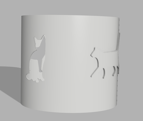 kedi lamba gölge by simbro ev halkı dekor 3d print model - Mito3D
