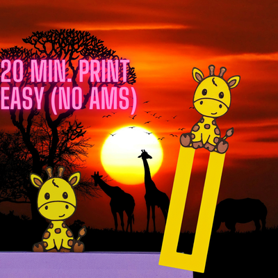 zürafa yer imi by 3dsloth97 sanat 2d safari zebra şirin cadılar bayramı kitap aşk hediye noel imleri okumak çocuklar hızlı kolay hayvan 3d print model - Mito3D