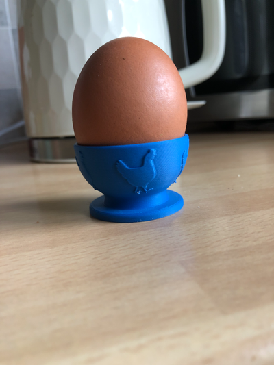 egg cup chicken motif by kevr102 household house models 3d printed 3d print model - Mito3D