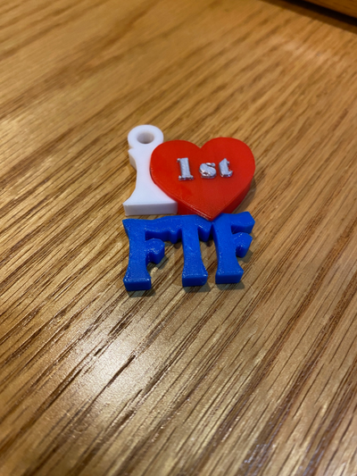 i love ftf remixed by cybr3d hobby & diy sport outdoors caching keychain key geocaching cache chain tag treasure hunt adventure search gps 3d print model - Mito3D