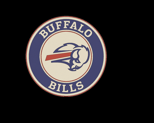 buffalo bills coaster by papa emeritus iv art 2d nfl logo mafia football ball club fusion 3d print model - Mito3D