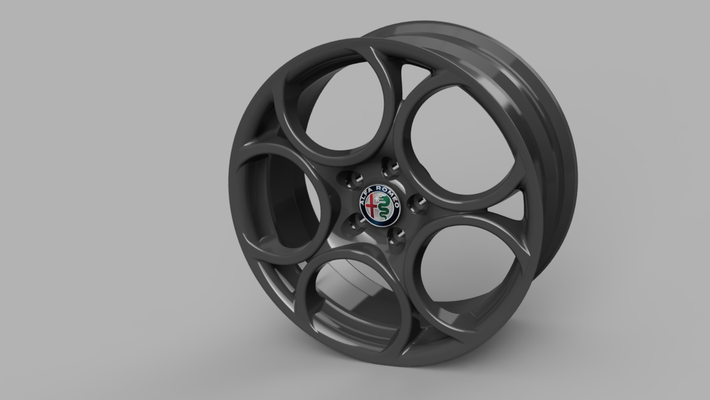 alfa romeo roue by hg conception loisir diy véhicules 3d print model - Mito3D