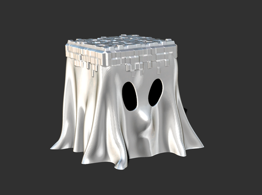 halloween minecraft fantôme by milhause cz ménage décor personnages 2023 3d print model - Mito3D