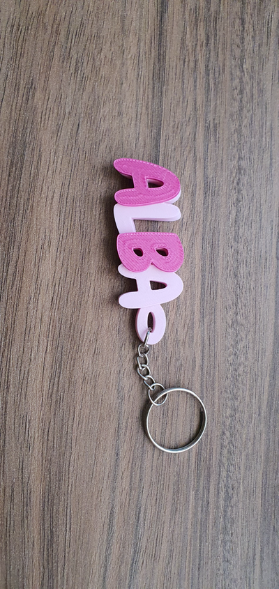 keychain personalized by dagonpos art signs & logos llavero nombre 3d print model - Mito3D