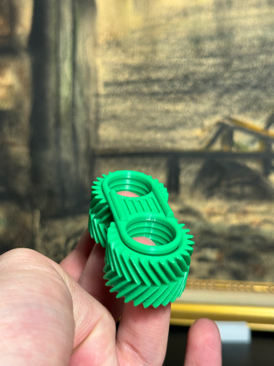 fidget gears remixed tactile feel flex print in place by apt-getfun toys & games place toy 3d print model - Mito3D