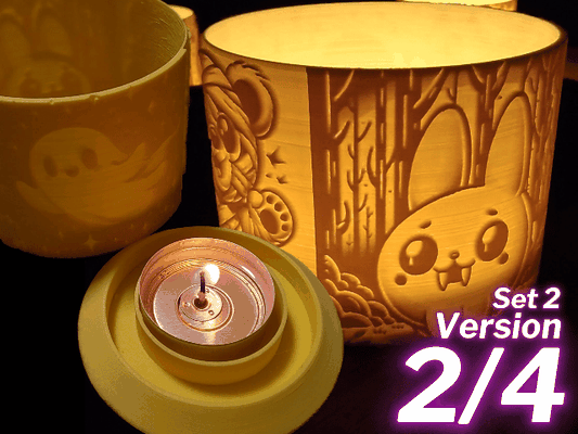 bruxas luzes chá set2 2 4 perfeito vibração lanterna by select2start impressão casa decoração assustador chá leve festivo 3d print model - Mito3D