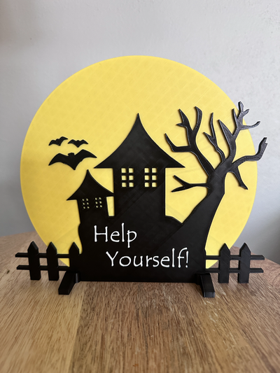 halloween candy sign by mtobes art 2d 2023 3d print model - Mito3D
