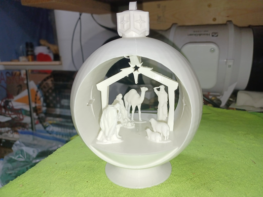 nativité globe by sauder420 ménage décor noël ornement 3d print model - Mito3D