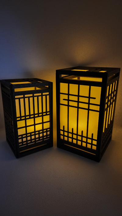 japonca kumiko fenerler by philip ev halkı dekor fener sanat japonya ışık hızlı 3d print model - Mito3D