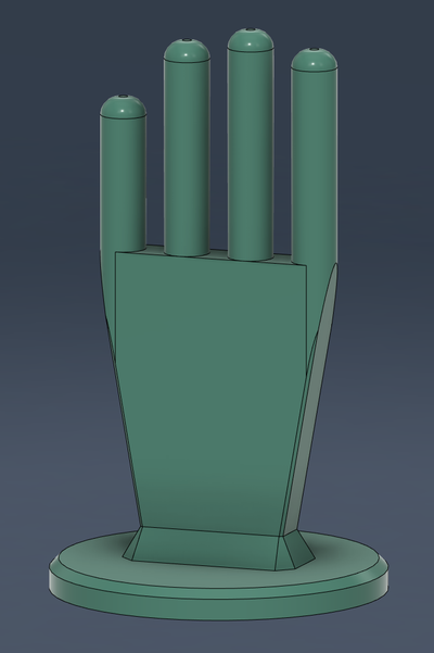 simple glove stand display by dwaffinator props & cosplays hand 3d print model - Mito3D